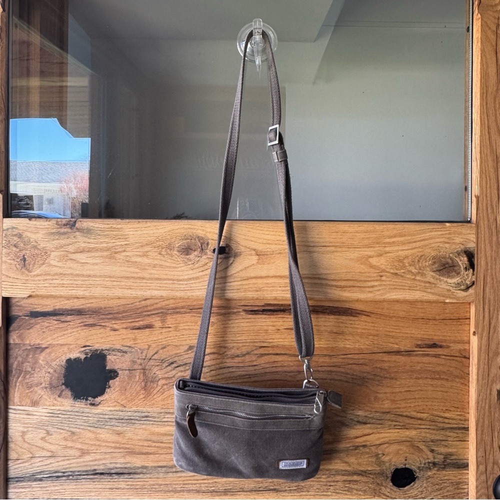 Travelon Anti-theft Heritage Crossbody Bag Gray Women’s S Canvas Traveling GORP